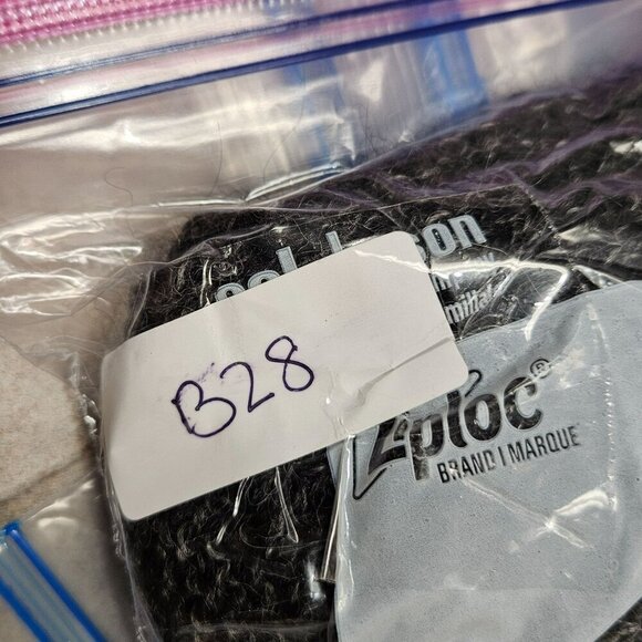 Handmade Hand Knitted Mohair Wool Loose Knit Poncho Charcoal Gray Cowl Neck - Picture 5 of 5